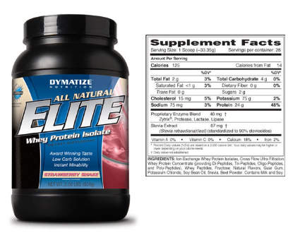 Dymatize All Natural Elite Whey Protein 934 гр / 2lb