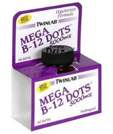Twinlab B-12 Mega Dots-5.000 Mcg 60 tabs