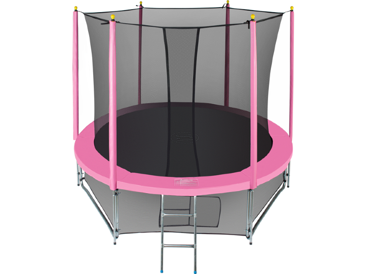 Батут Hasttings Classic Pink 8ft  2,44 м с защитной сетью и лестницей