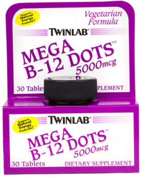 Twinlab B-12 Mega Dots-5.000 Mcg 30 tabs